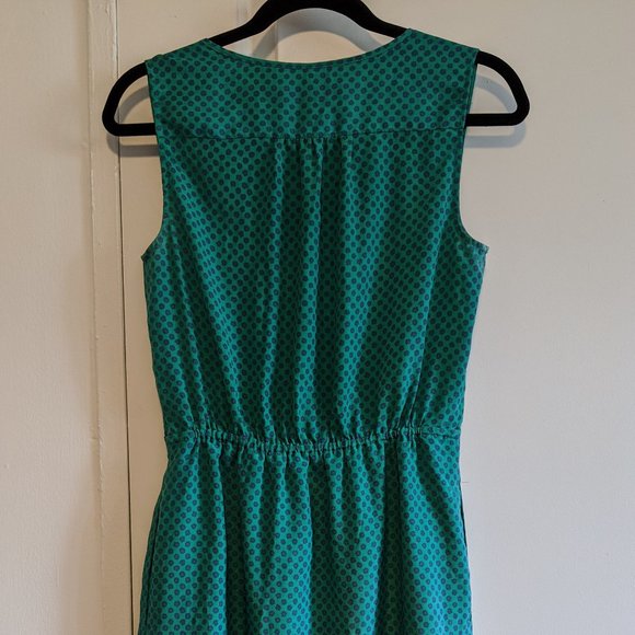 Loft Mini Starburst Print Tie Neck Dress - Picture 5 of 7